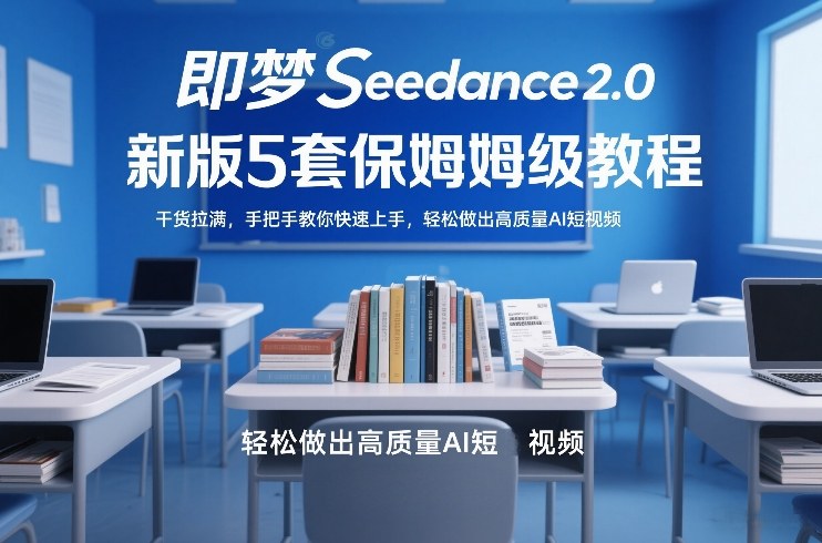 即梦Seedance2.0新版5套保姆级教程,干货拉满,手把手教你快速上手,轻松做出高质量AI短视频-星辰网创 - 网创副业项目资源站