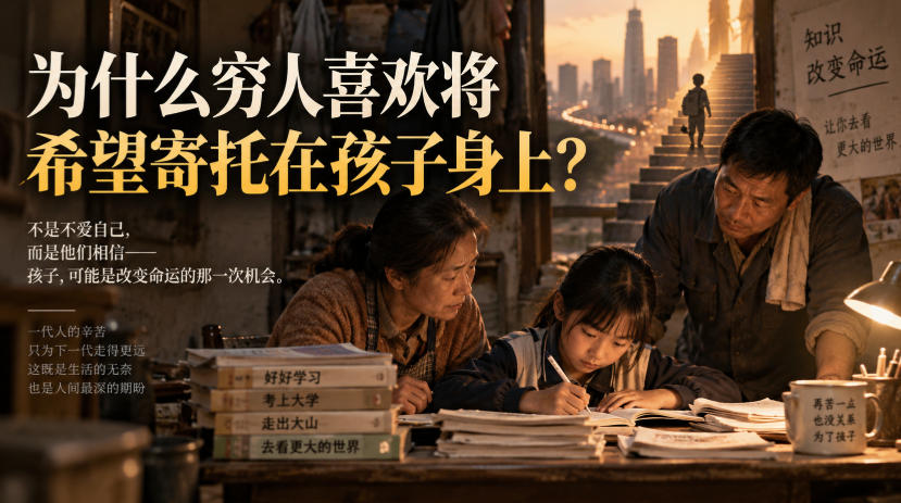 某社群精品文章:为什么穷人喜欢将希望寄托在孩子身上?-星辰网创 - 网创副业项目资源站
