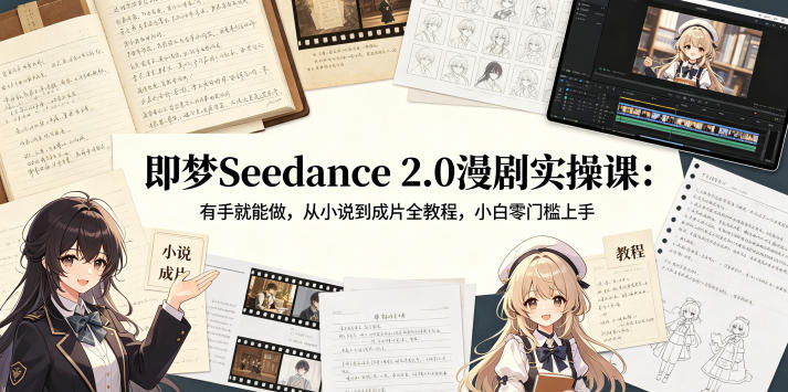 即梦Seedance 2.0漫剧实操课：有手就能做，从小说到成片全教程，小白零门槛上手 - 星辰网创 - 网创副业项目资源站-星辰网创 - 网创副业项目资源站