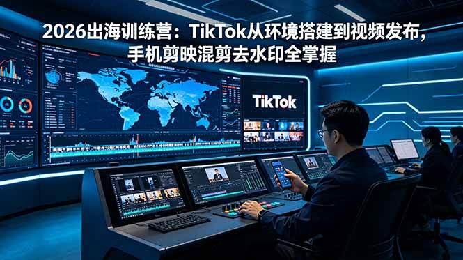 (18875期)2026出海训练营:TikTok从环境搭建到视频发布,手机剪映混剪去水印全掌握-星辰网创 - 网创副业项目资源站