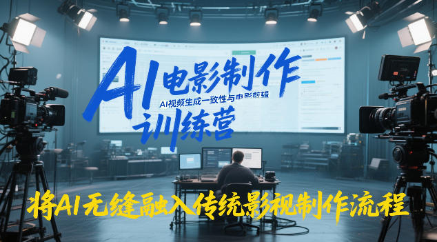 AI电影制作训练营,掌握AI视频生成一致性与电影剪辑,将AI无缝融入传统影视制作流程-星辰网创 - 网创副业项目资源站