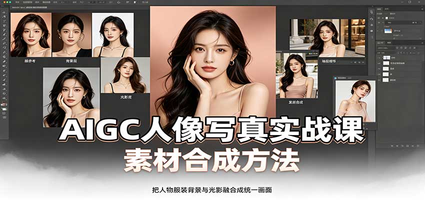 AIGC人像写真实战课:软件平台部署筹备,素材合成方法,多题材写真案例-星辰网创 - 网创副业项目资源站