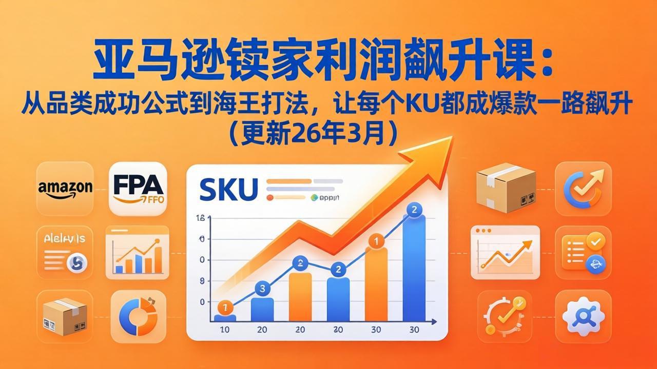亚马逊卖家利润飙升课:从品类成功公式到海王打法,让每个SKU都成爆款一路飙升(更新26年3月-星辰网创 - 网创副业项目资源站