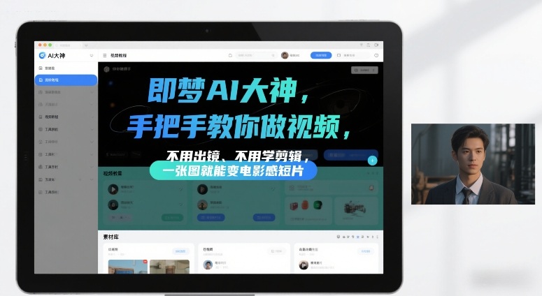 即梦AI大神手把手教你做视频，不用出镜、不用学剪辑，一张图就能变电影感短片 - 星辰网创 - 网创副业项目资源站-星辰网创 - 网创副业项目资源站