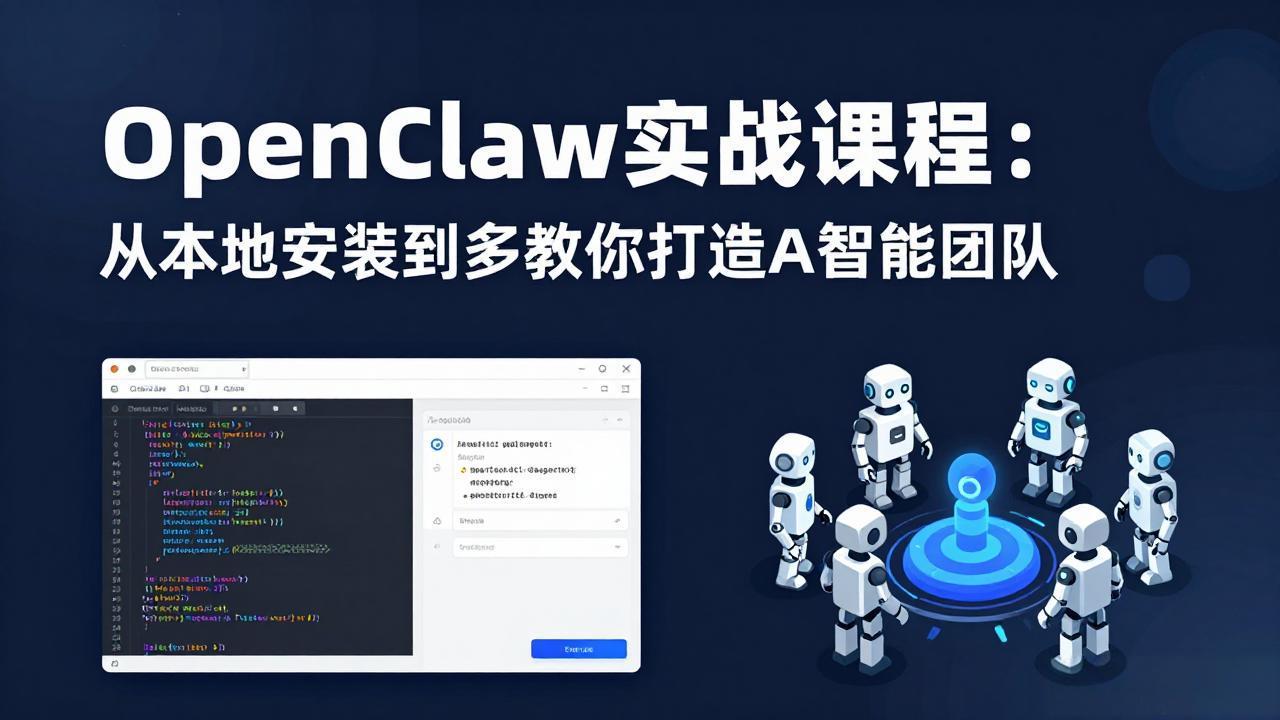 OpenClaw实战课程：从本地安装到多Agent协同，手把手教你打造AI智能团队 - 星辰网创 - 网创副业项目资源站-星辰网创 - 网创副业项目资源站