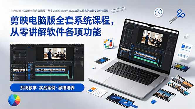 （18926期）剪映电脑版全套系统课程，从零讲解软件各项功能，结合海量实战案例培养专业剪辑思维 - 星辰网创 - 网创副业项目资源站-星辰网创 - 网创副业项目资源站