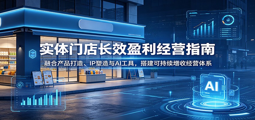 实体门店长效盈利经营指南：融合产品打造、IP塑造与AI工具，搭建可持续增收经营体系 - 星辰网创 - 网创副业项目资源站-星辰网创 - 网创副业项目资源站