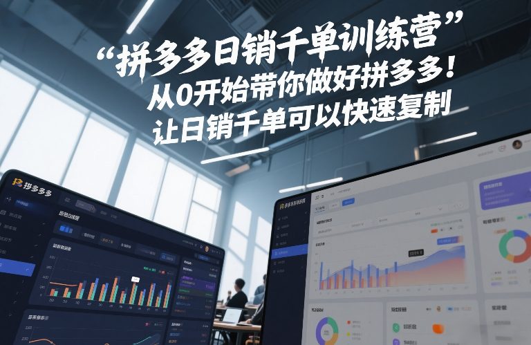 拼多多日销千单训练营,从0开始带你做好拼多多,让日销千单可以快速复制(更新26年8月)-星辰网创 - 网创副业项目资源站