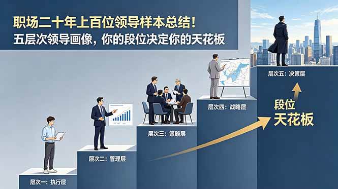 (18900期)付费文章:职场二十年上百位领导样本总结!五层次领导画像,你的段位决定你的天花板-星辰网创 - 网创副业项目资源站