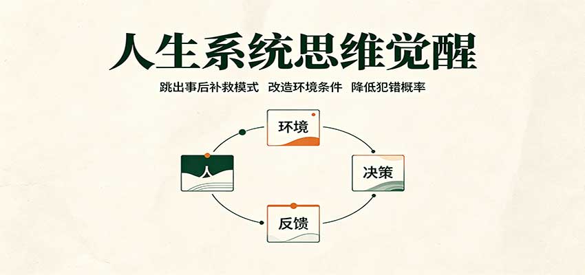 人生系统思维觉醒:跳出事后补救模式,改造环境条件,降低犯错概率-星辰网创 - 网创副业项目资源站