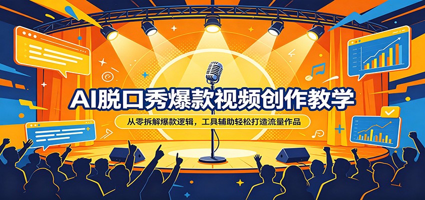 AI脱口秀爆款视频创作教学:从零拆解爆款逻辑,工具辅助轻松打造流量作品-星辰网创 - 网创副业项目资源站