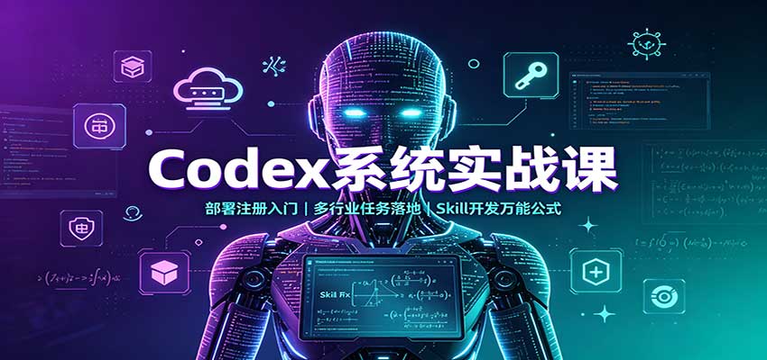 Codex系统实战课：部署注册入门，多行业任务落地，Skill开发万能公式 - 星辰网创 - 网创副业项目资源站-星辰网创 - 网创副业项目资源站