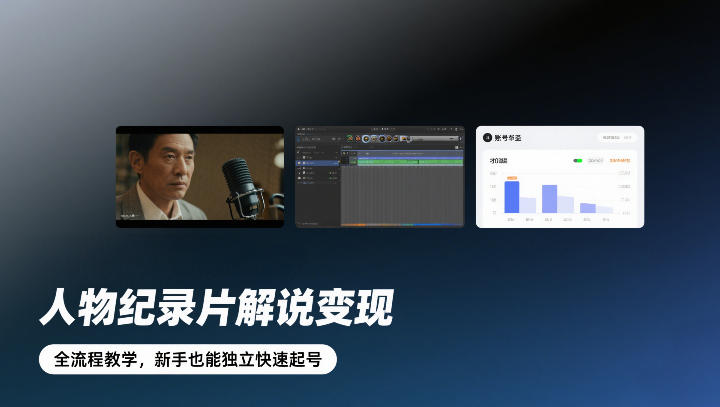 人物纪录片解说变现,全流程教学,新手也能独立快速起号-星辰网创 - 网创副业项目资源站