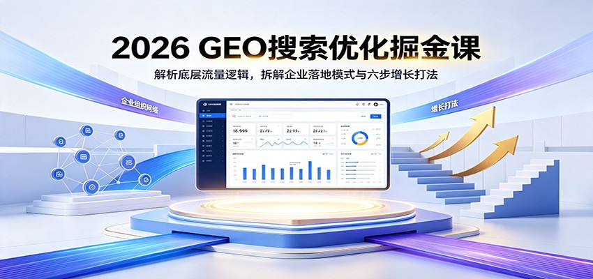2026 GEO搜索优化掘金课:解析底层流量逻辑,拆解企业落地模式与六步增长打法-星辰网创 - 网创副业项目资源站