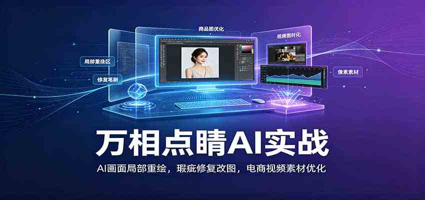万相点睛AI实战:AI画面局部重绘,瑕疵修复改图,电商视频素材优化-星辰网创 - 网创副业项目资源站