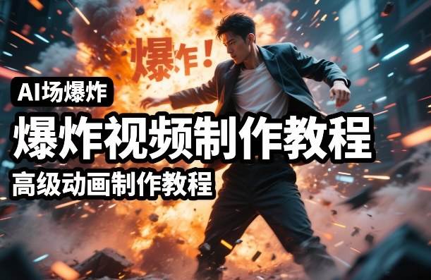 AI场景爆炸视频制作教程,利用人物实拍视频制作出高级的动画特效-星辰网创 - 网创副业项目资源站