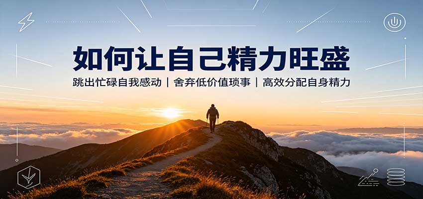 如何让自己精力旺盛:跳出忙碌自我感动,舍弃低价值琐事,高效分配自身精力-星辰网创 - 网创副业项目资源站