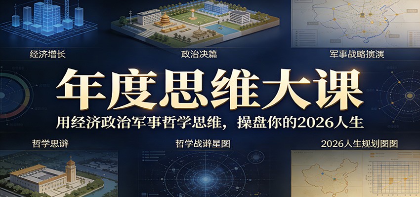 年度思维大课，用经济政治军事哲学思维，操盘你的2026人生 - 星辰网创 - 网创副业项目资源站-星辰网创 - 网创副业项目资源站