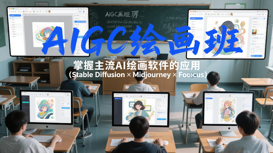 AIGC绘画班,掌握主流Ai绘画软件的应用(Stable Diffusion x Midjourney x Fooocus)