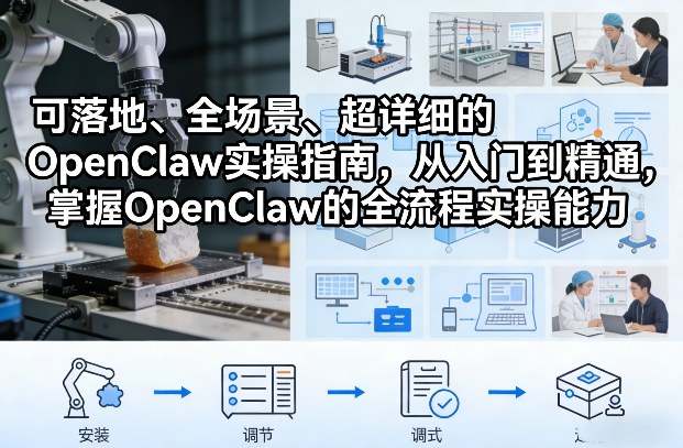 可落地、全场景、超详细的OpenClaw实操指南,从入门到精通,掌握OpenClaw的全流程实操能力