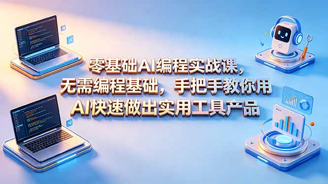 零基础AI编程实战课-更新,无需编程基础,手把手教你用AI快速做出实用工具产品-星辰网创 - 网创副业项目资源站