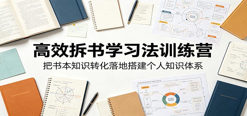 高效拆书学习法训练营,把书本知识转化落地搭建个人知识体系-星辰网创 - 网创副业项目资源站