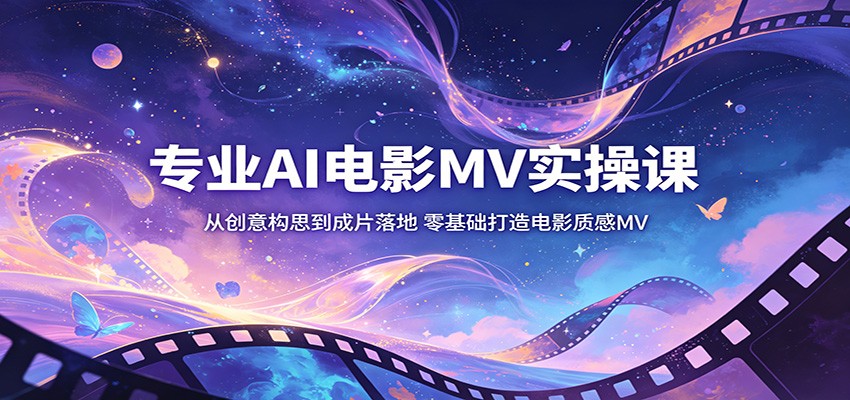 专业AI电影MV实操课:从创意构思到成片落地,零基础打造电影质感MV-星辰网创 - 网创副业项目资源站
