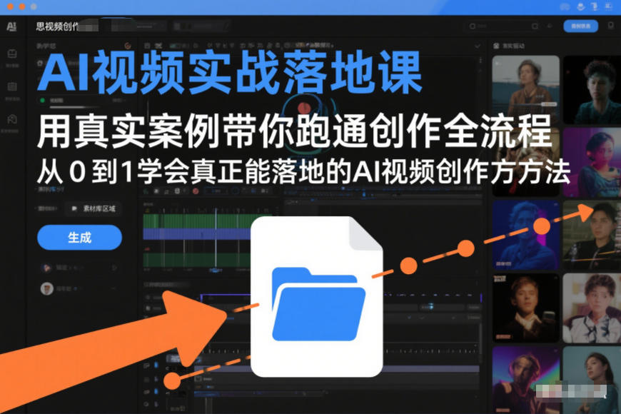 AI视频实战落地课,用真实案例带你跑通创作全流程,从0到1学会真正能落地的AI视频创作方法-星辰网创 - 网创副业项目资源站