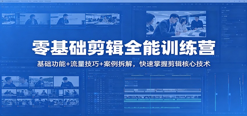 零基础剪辑全能训练营：基础功能+流量技巧+案例拆解，快速掌握剪辑核心技术 - 星辰网创 - 网创副业项目资源站-星辰网创 - 网创副业项目资源站