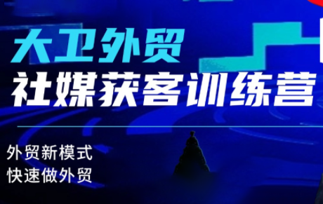 大卫老师·外贸社媒获客独家训练营(更新10月)-星辰网创 - 网创副业项目资源站