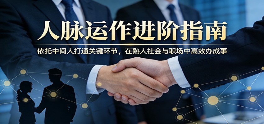 付费文章：人脉运作进阶指南，依托中间人打通关键环节，在熟人社会与职场中高效办成事 - 星辰网创 - 网创副业项目资源站-星辰网创 - 网创副业项目资源站