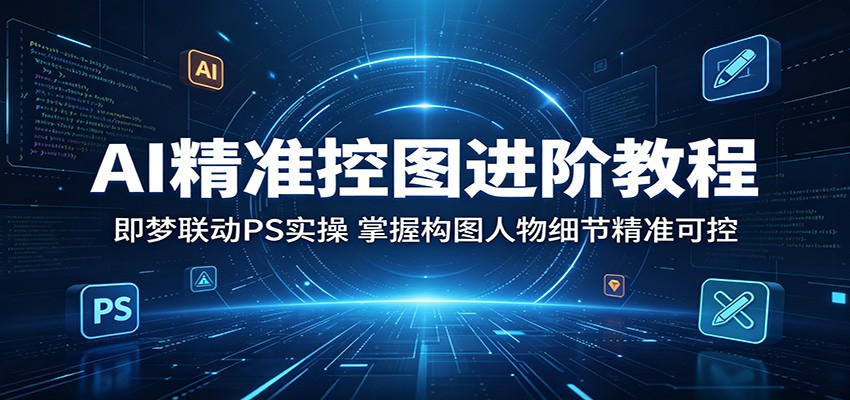 AI精准控图进阶教程:即梦联动PS实操,掌握构图人物细节精准可控-星辰网创 - 网创副业项目资源站