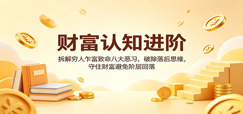 财富认知进阶：拆解穷人乍富致命八大恶习，破除落后思维，守住财富避免阶层回落 - 星辰网创 - 网创副业项目资源站-星辰网创 - 网创副业项目资源站