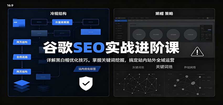 2026谷歌SEO实战进阶课:详解黑白帽优化技巧,掌握关键词挖掘,搞定站内站外全域运营-星辰网创 - 网创副业项目资源站