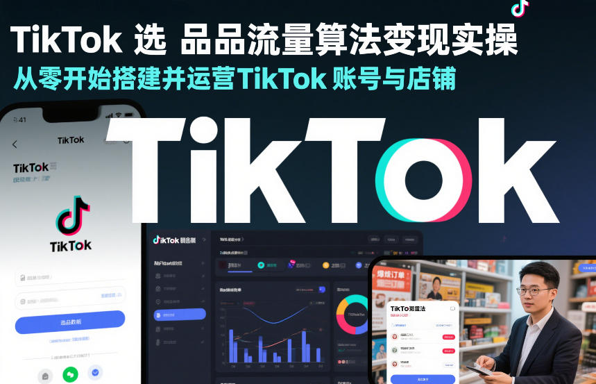 TikTok选品流量算法变现实操,从零开始搭建并运营TikTok账号与店铺-星辰网创 - 网创副业项目资源站