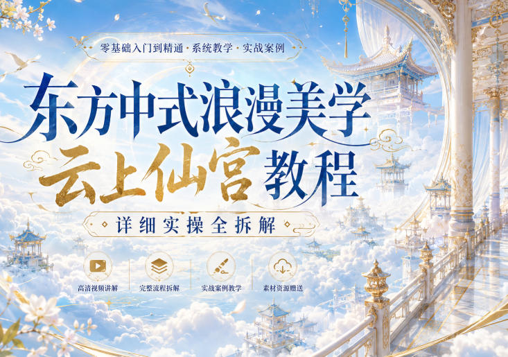 东方中式浪漫美学云上仙宫教程,详细实操全拆解-星辰网创 - 网创副业项目资源站