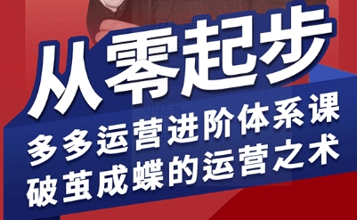 拼多多运营进阶系统课,从零起步,多多运营进阶体系课,破茧成蝶的运营之术(更新26年4月)-星辰网创 - 网创副业项目资源站
