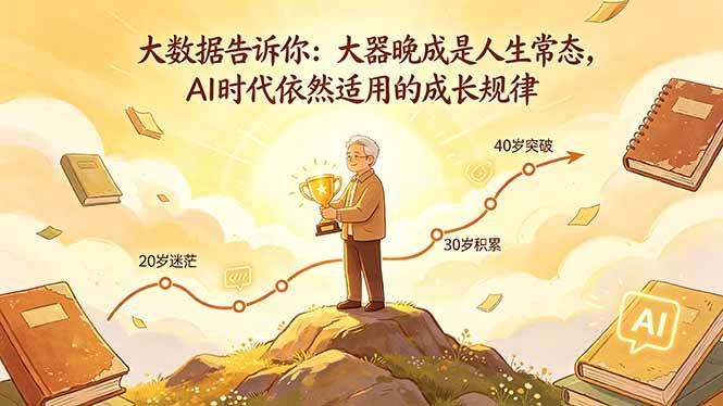 (18288期)付费文章:大数据告诉你:大器晚成是人生常态,AI 时代依然适用的成长规律-星辰网创 - 网创副业项目资源站