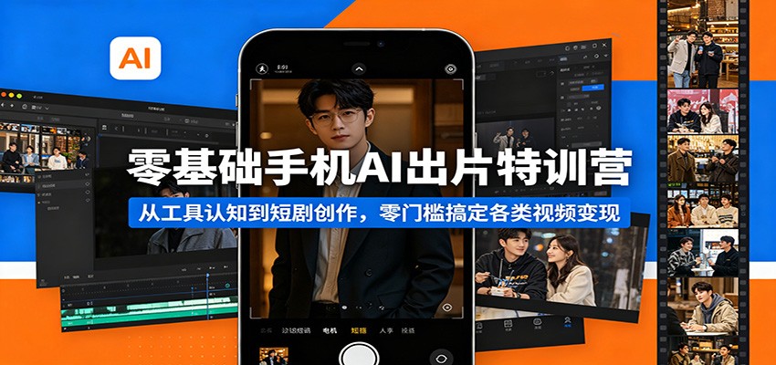 零基础手机AI出片特训营：从工具认知到短剧创作，零门槛搞定各类视频变现 - 星辰网创 - 网创副业项目资源站-星辰网创 - 网创副业项目资源站